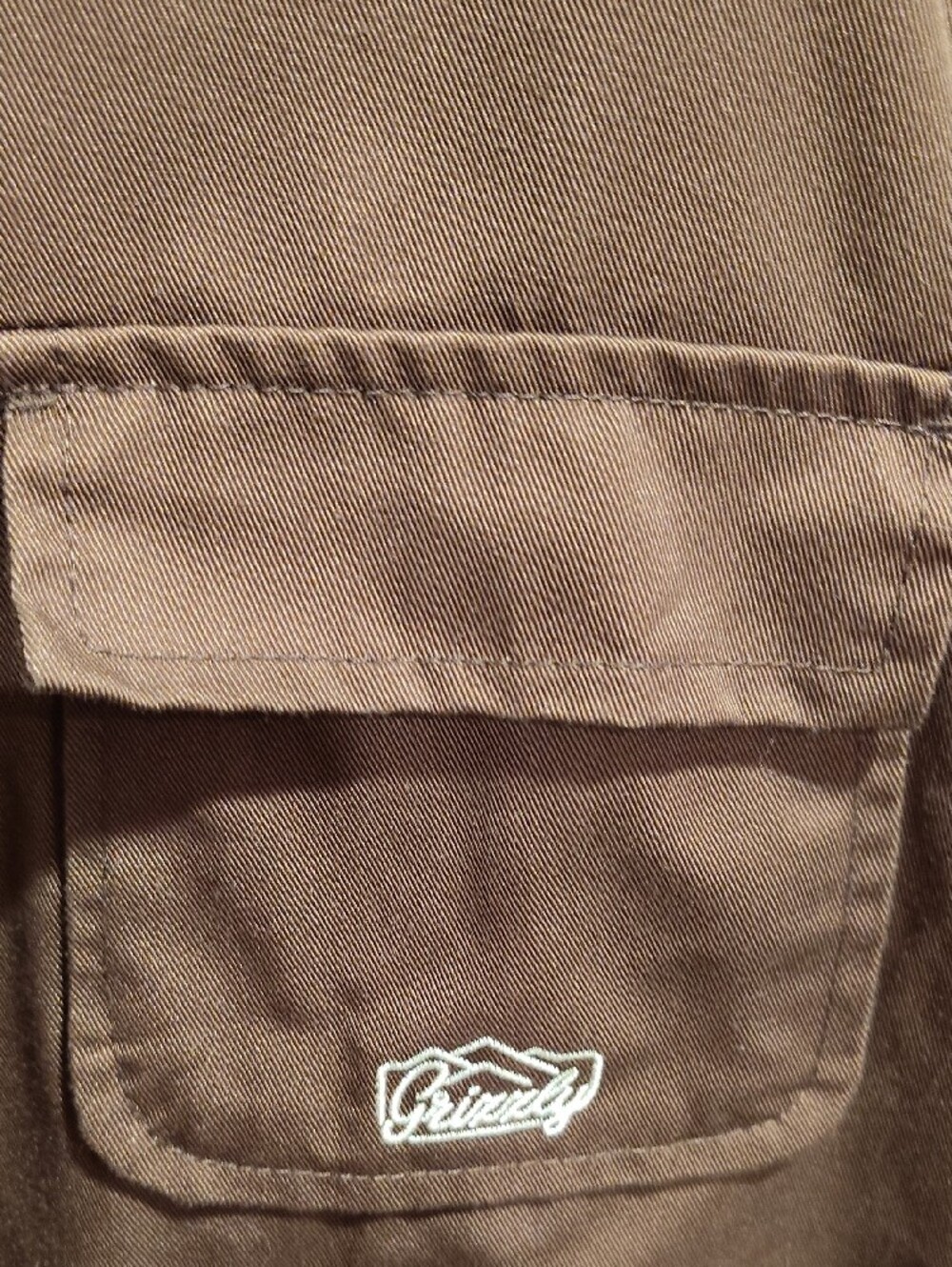 Grizzley Men's Size L Brown Lightweight Pockets Work Shirt Jacket WM - Picture 10 of 15